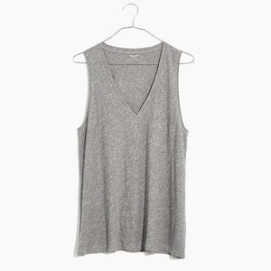 Whisper Cotton V-Neck Pocket Tank Size Small